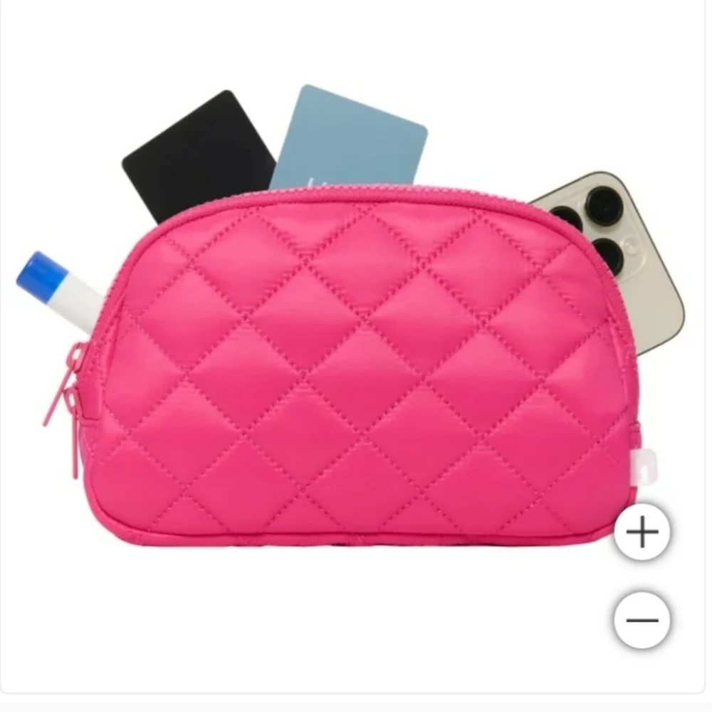 Lolë Unisex Quilted Belt Bag / Sling Bag, nw, Pink